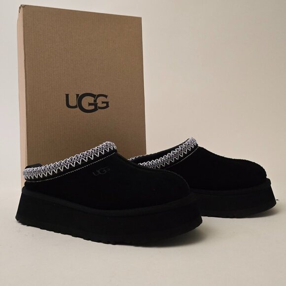 UGG Women's Tazz Platform Slippers in Black Size 5 - Picture 1 of 3